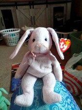 Ty Beanie Baby Floppity The Purple Bunny 1996 Retired With Tags