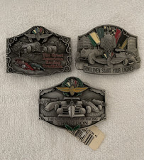 Lot of 3-Indianapolis Motor Speedway Indianapolis 500 Embossed Belt Buckle NWOT
