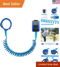Child's Blue Safety Wristband - 8.2ft Toddler Anti-Lost Leash for Family Travel
