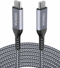 15FT USB C to USB C Cable 100W for iPhone 15, Type C Fast Charging,Long Braid...