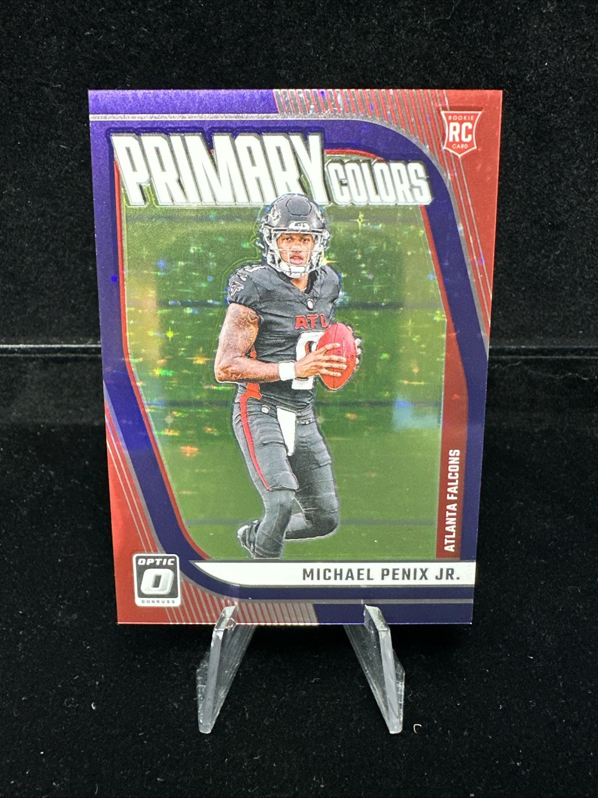 2024 Optic Michael Penix Jr. Primary Colors #17 Purple Stars 9/25 Rookie Falcons