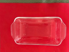 Vintage Pyrex Clear Glass Loaf Pan Tab Handle...