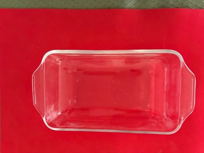 Vintage Pyrex Clear Glass Loaf Pan Tab Handles 10.5x5x2 Oven & Microwave Safe
