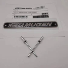 JDM style aluminium metal MUGEN EMBLEM SET for front lips spoiler FREE FAST SHIP