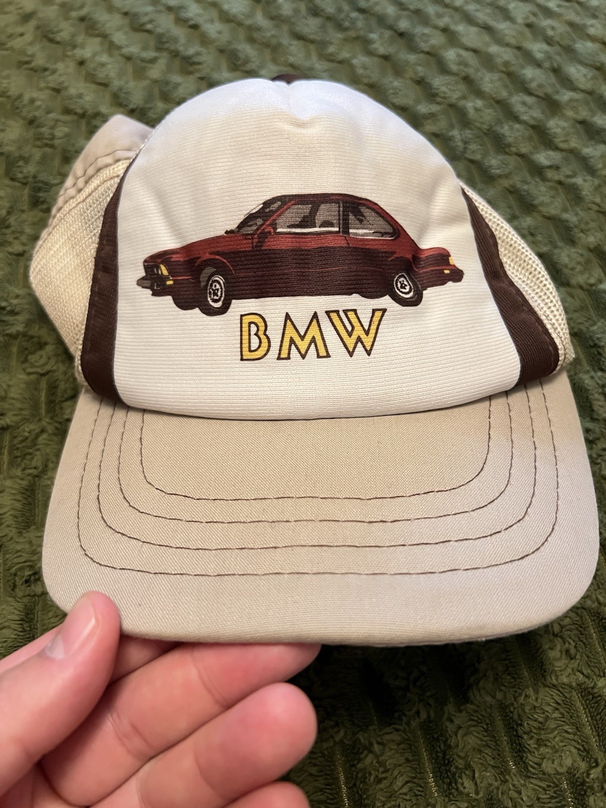 80s BMW Vintage Trucker Mesh Hat SnapBack Cap Unisex Adjustable