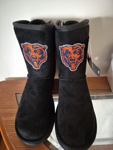 Chicago Bears Suede Faux Fur Lined Boots - Brown size 11 Women main image 4