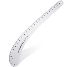 Règle carrée courbe française Xuhal aluminium massif forme variable argent
