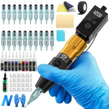 Neebol Wireless Tattoo Gun Kit, 1450mAh Battery with Ring Switch Design, Rota...