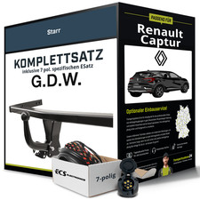 Für RENAULT Captur II Typ HF Anhängerkupplung starr +eSatz 7pol 01.20- NEU