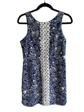 Lilly Pulitzer for Target Upstream Dress Women's Size 6 Fish Print Blue White