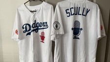 Dodgers Vin Scully 2023 Giveaway Jersey (2) items both XL