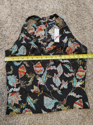 NWT 7th Avenue Design Studio Size XS V-Neck Floral Sleeveless Strap Top Women NY - Picture 5 of 7