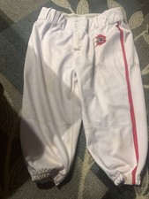 Youth l White Baseball Pants Knickers W Red and Green, Stripe Buffalo Bomb Squad