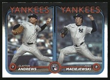 2024 Topps Update #US163 Clayton Andrews / Josh Maciejewski RCOM Rainbow Foil