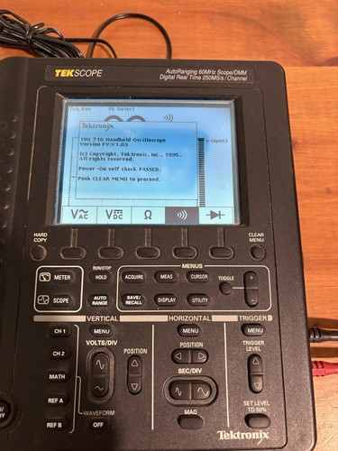 TEKTRONIX TEKSCOPE THS710 STD 60MHZ SCOPE DMM 250MS/S DIGITAL OSCILLOSCOPE 1995