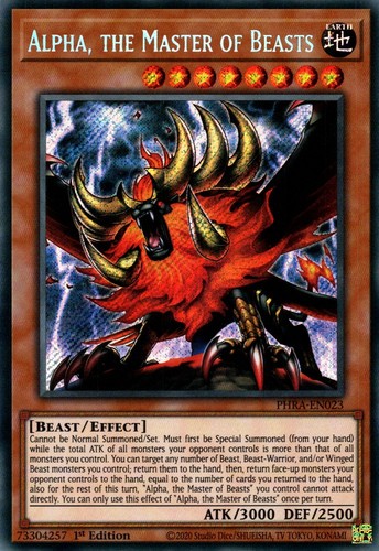Alpha, the Master of Beasts [1st Edition] PHRA-EN023 card