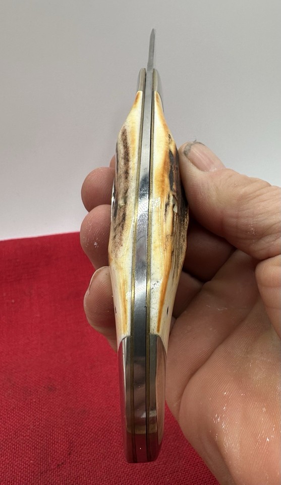 Case XX 5172 SSP 4 Dot 1976 Chunky Stag Clasp Hunter Folding Razor Edge ...