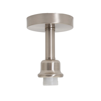 Moderne Designer kurze halbbündige Satin Nickel Deckenrosette Leuchte von Hap...
