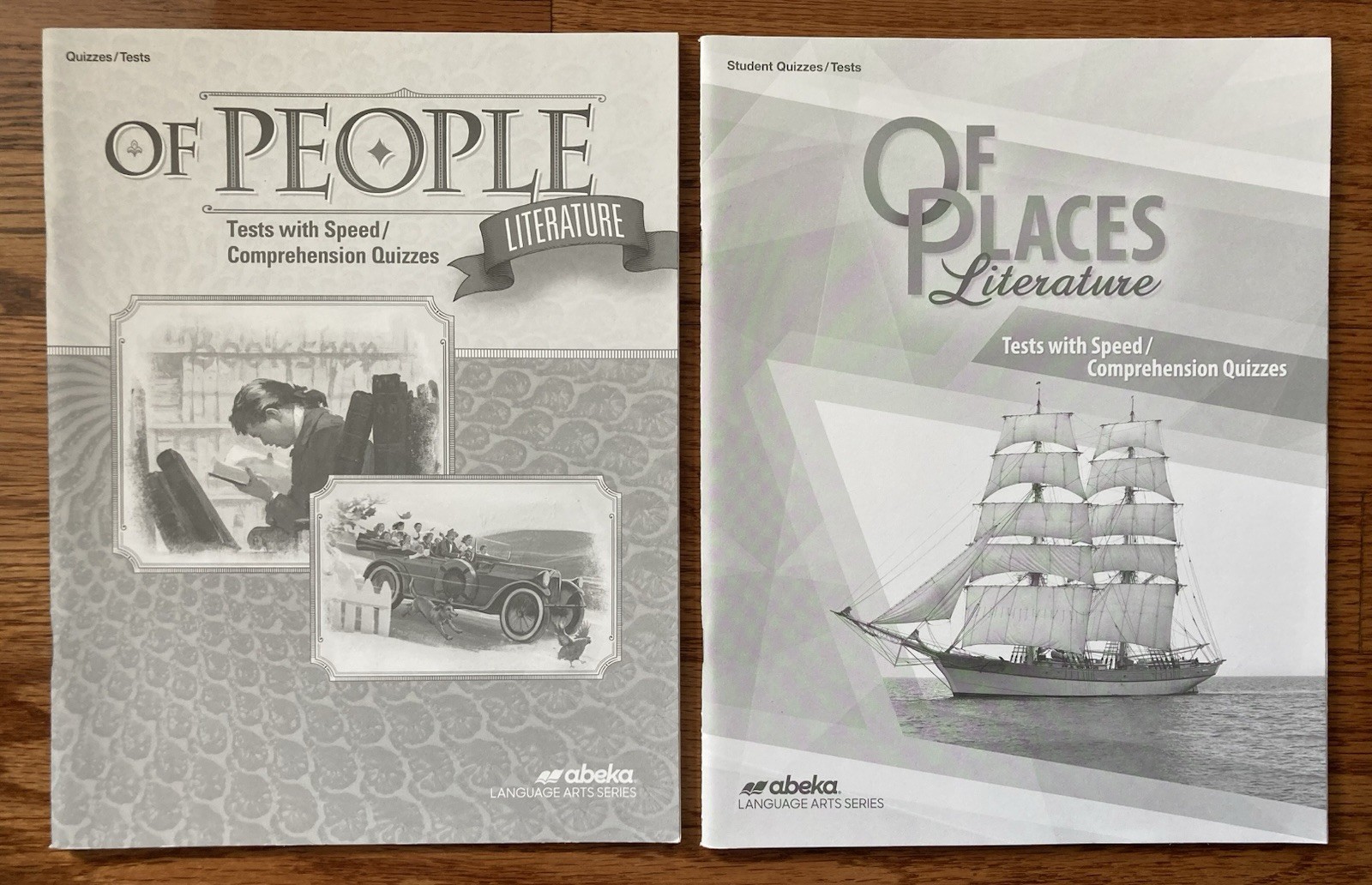 Abeka Of People and Of Places Literature Tests with Speed Comprehension Quizzes