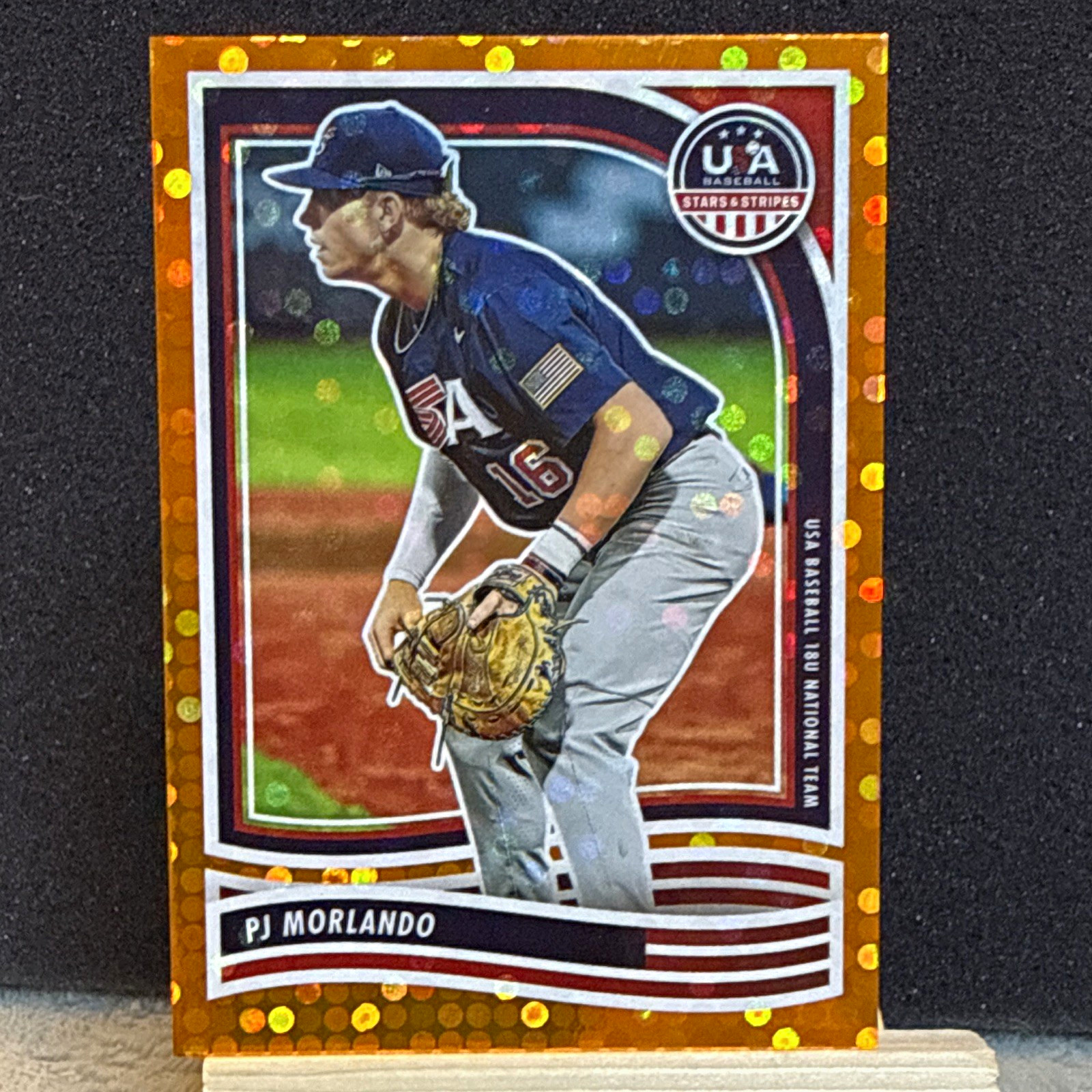 Panini USA Baseball Stars & Stripes - PJ Morlando 18U #85 Orange 29/75