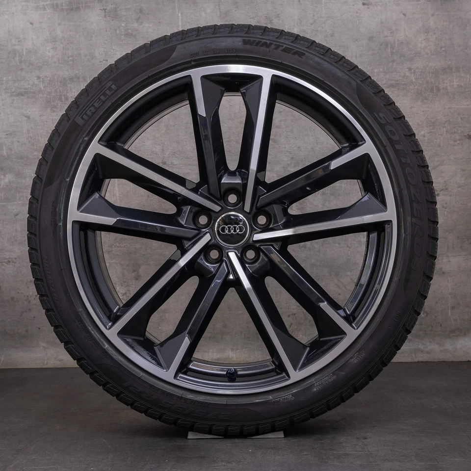 Audi A7 S7 RS7 Winterräder 21 Zoll 4G C7 Felgen 4G8601025AS titan glanzgedreht - Bild 3 von 4