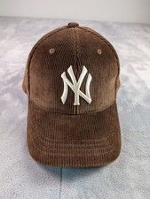 MLB Korea New York Yankees Brown Adjustable Thick Well-Made Corduroy Cap