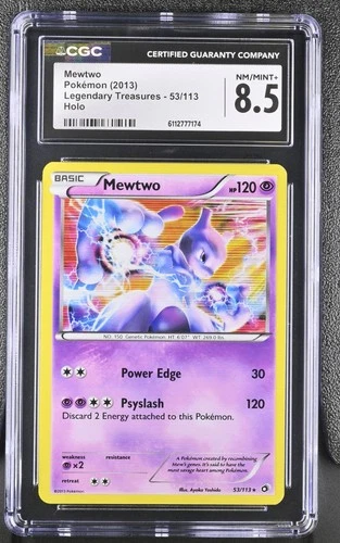 CGC 8.5 - Mewtwo #53 Pokemon Legendary Treasures - Holo