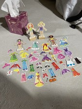 Melissa  Doug Magnetic Wooden Dress Up Dolls Stands Clothes
