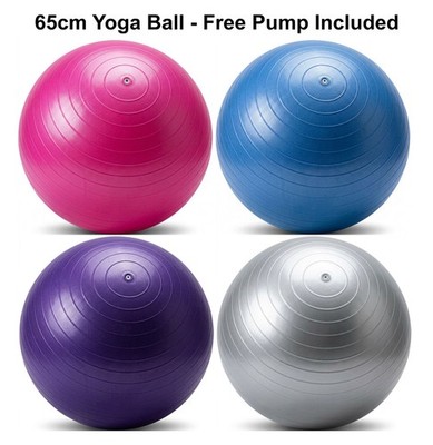 ANTI BURST YOGA TRAINING GYM SCHWANGERSCHAFT SWISS FITNESS BAUCHBALL + PUMPE 65cm 