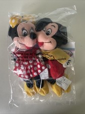 Disney Store - 8" Mini Bean Plush - Mickey Minnie Mouse Sealed In Bag 50 s