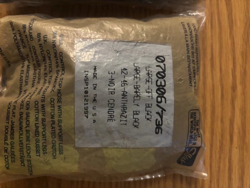 Lot of 3 NEW Silkies Control Top Panty Hose Size Large 2 -Off Black, 1 Navy Blue - Image 4 of 4