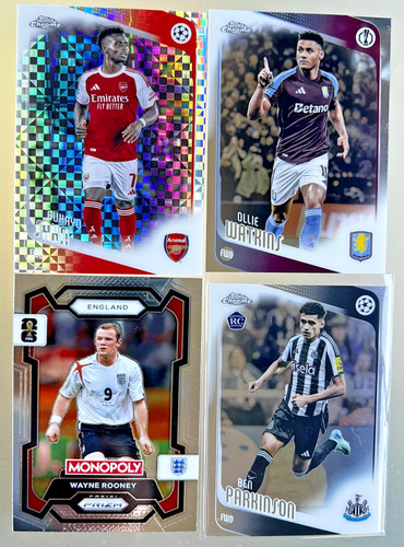 2025-26 Topps Chrome  Bukayo Saka X-Fractor England World Cup 4cards- Hat Trick!