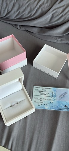Natural Pink Diamond Engagement Ring Platinum 950 – Japanese Custom Made, New - Picture 3 of 3