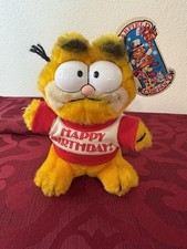 NWT Rare Dakin Garfield "Happy Birthday" Plush Vintage Collectable 1981 5 1/2"