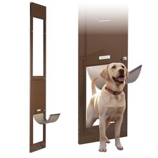 Dog Door for Sliding Glass Door, 75 7/8 to 80 11/16 in Adjustable Height, Alumin