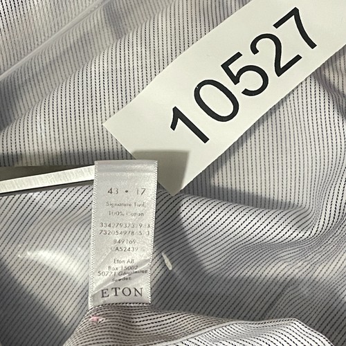 Camisa de vestir Eton blanca contemporánea con botones para hombre manga larga 100 % algodón XL - Imagen 13 de 16