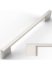 Amerdeco 10 Pack Brushed Satin Nickel Cabinet Pulls 6.25 Inch 160MM Hole Center