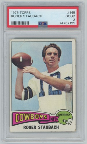 1975 Topps Chewing Gum Roger Staubach PSA 2 #145