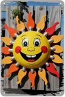 Smiling Sun Face Vintage Metal Tin Sign Wall Decor 8 X 12 in
