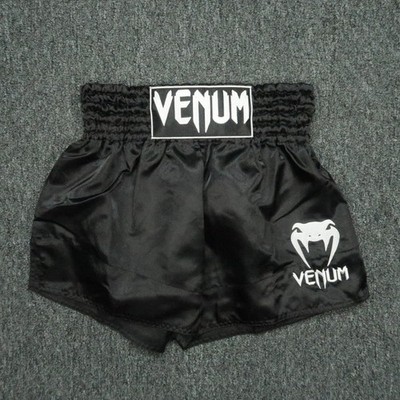 Venum Shorts Mens Medium Black MMA Jiu Jitsu Boxing BJJ Kickboxing