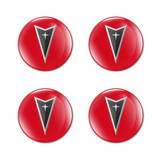 Pontiac Domed Resin Cover Stickers Decals Rim Badge Center Caps 15-100mm 4 pcs