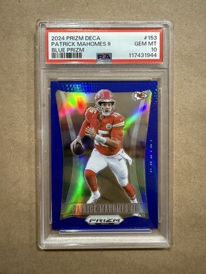 2024 Panini Blue Prizm Deca #153 PATRICK MAHOMES II Chiefs /149 PSA GEM MT 10