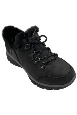 Skechers Easy Going Water Repellent Faux Fur Suede Boots Black