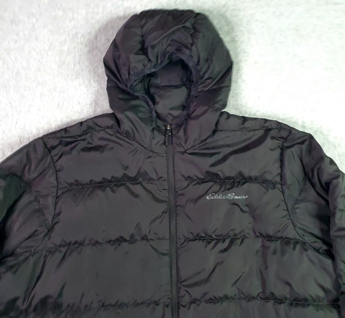 Eddie Bauer EB650 Jacket Mens 2XL Black Down Puffer Packable 