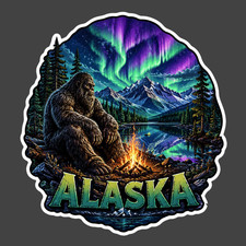 Alaska Bigfoot Sticker Vinyl Decal King Crab Fishing Boat Coastal Adventure Alaska Bigfoot Sticker Vinyl Decal King Crab Fishing Boat Coastal Adventure