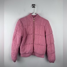 LoveShackFancy Women Pink Andora Bomber Jacke...