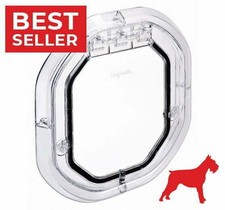 Pet-Tek Medium Glass Fitting Dog Door CLEAR G-DDC
