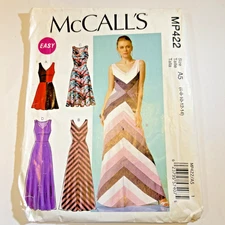 McCall's 7121 Misses' Pullover Dress V Neck Racerback Pattern (6-8-10-12-14)