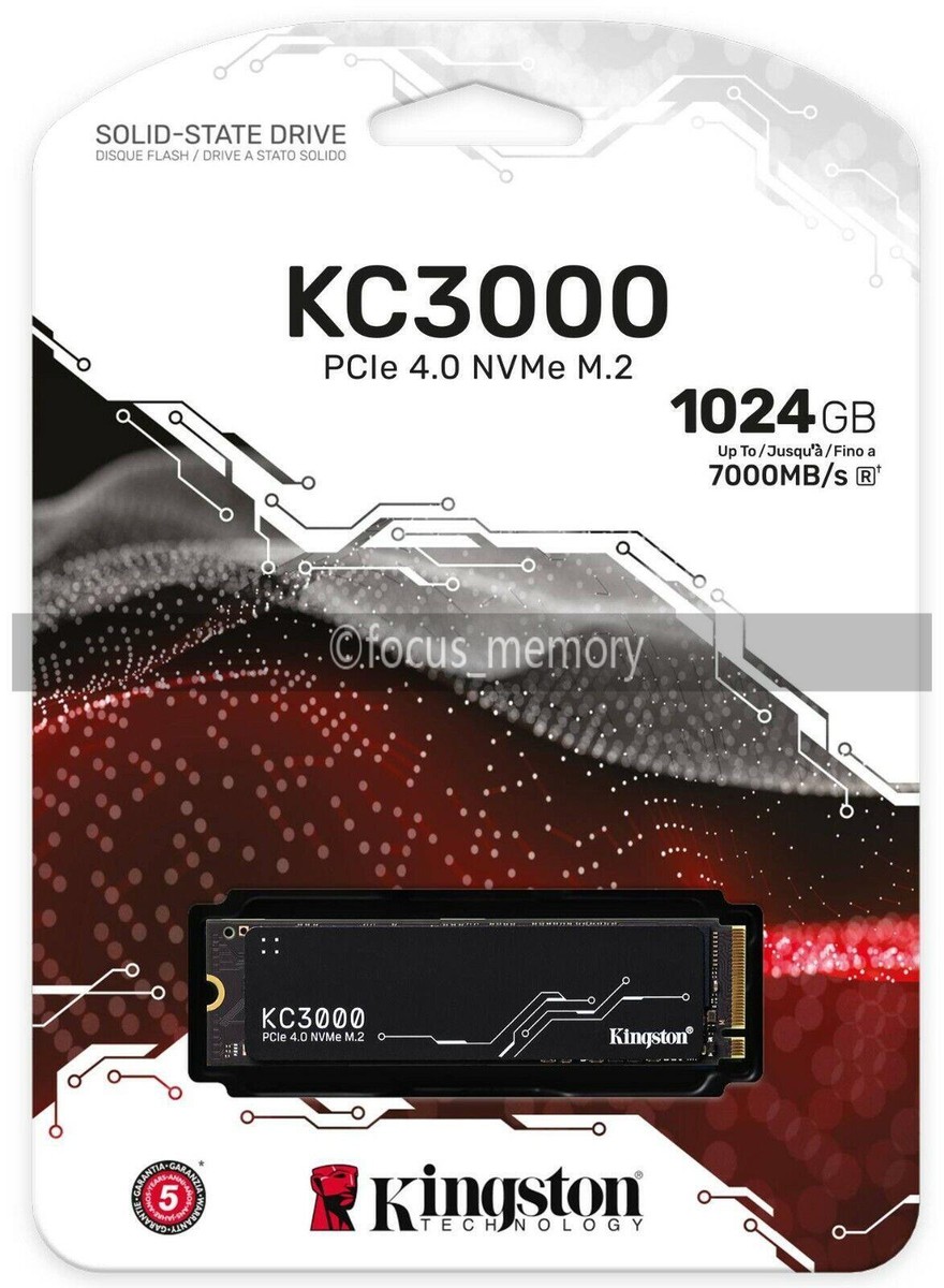 Kingston KC3000 M.2 2280 1024 GB PCIe 4.0 x4 NVMe 3D TLC Internal