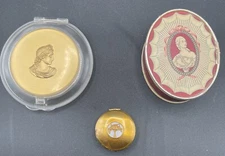 Vintage Mavco Tortoiseshell Powder and Cara Nome Rouge Compact, Du Barry Powder